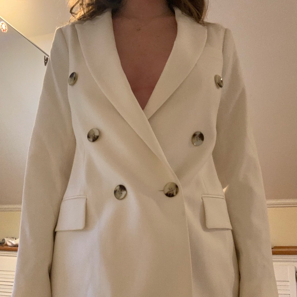 White crème REISS blazer